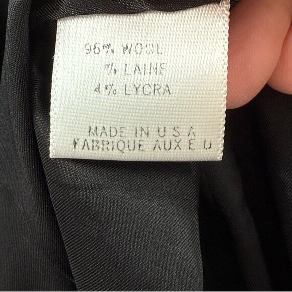 Theory Wool Slim Fit Good Wool Single Button Blazer Black Single Vent Size 6 - Picture 11 of 12